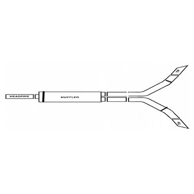 Gibson Dual Extreme Exhaust System 1997-99 Dakota 3.9, 5.2, 5.9